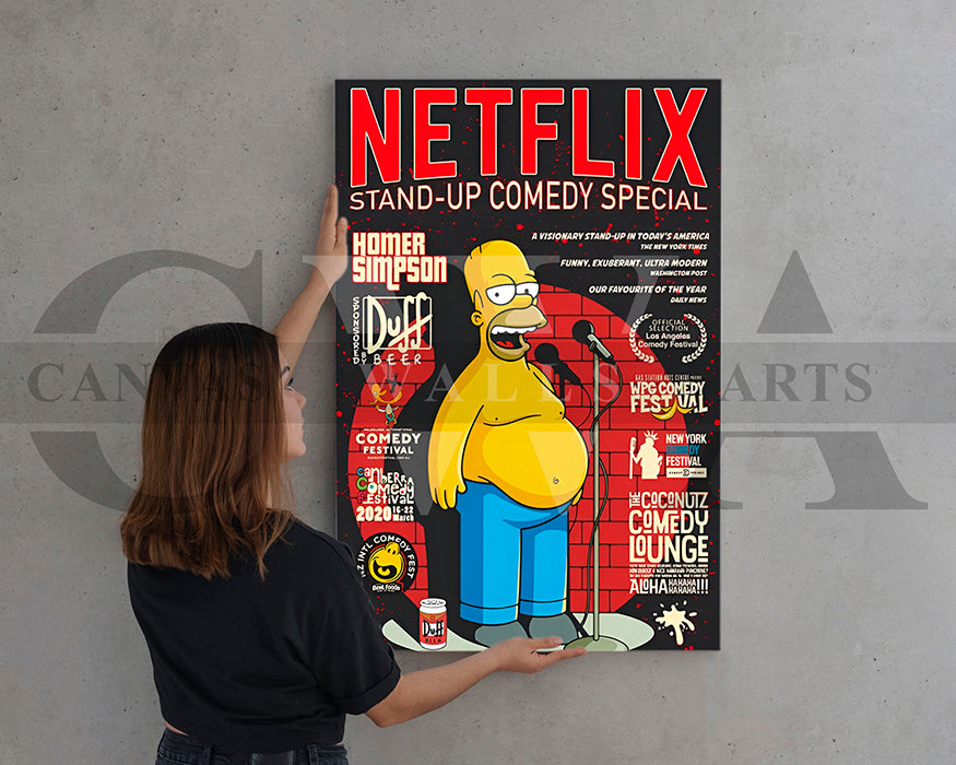 Homer Netflix Stand-up Comedy Canvas Wall Art
