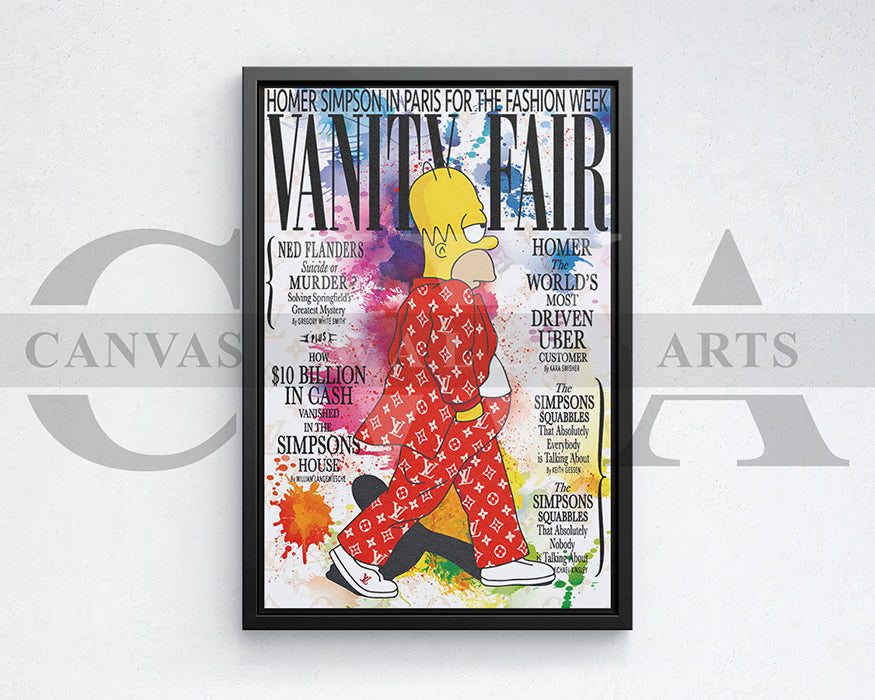 Homer Simpson Fashion Week Canvas Print