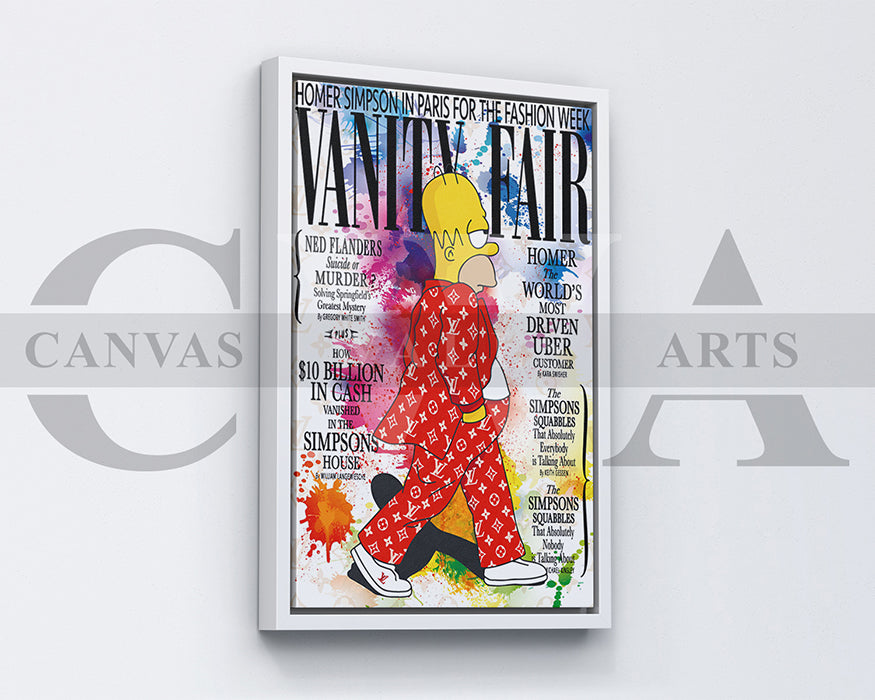 Homer Simpson Fashion Week Canvas Print
