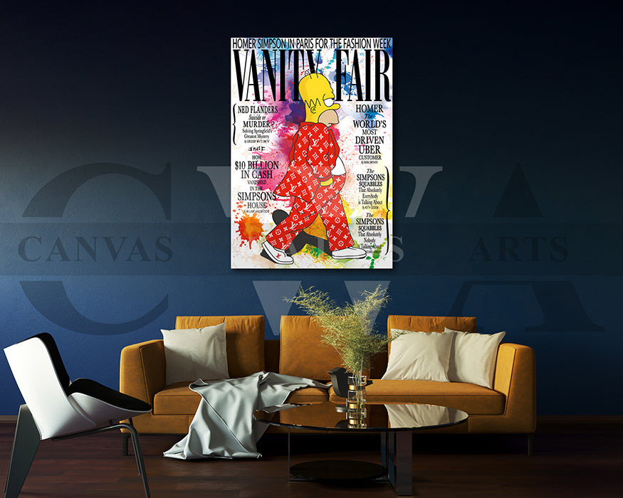 Homer Simpson Fashion Week Canvas Print