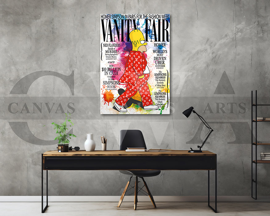 Homer Simpson Fashion Week Canvas Print