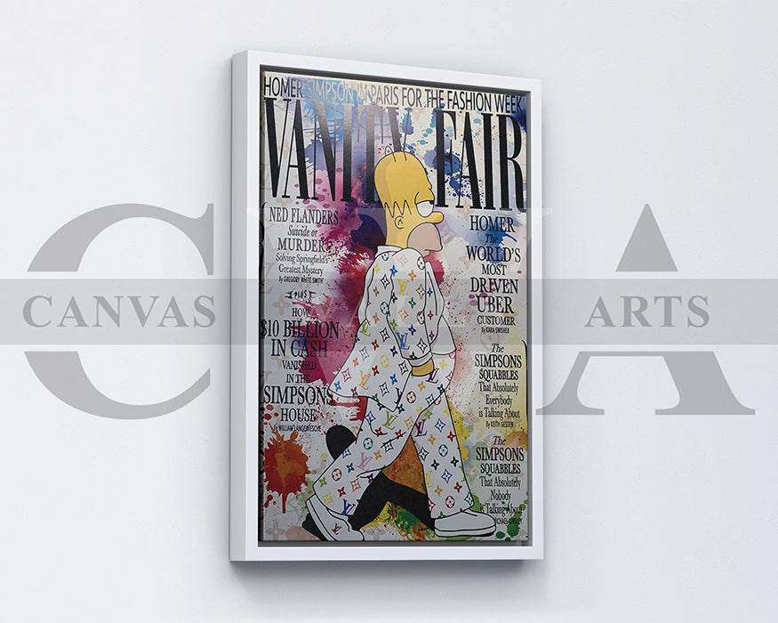 Homer Simpson Fashion Week Canvas Wall Decor