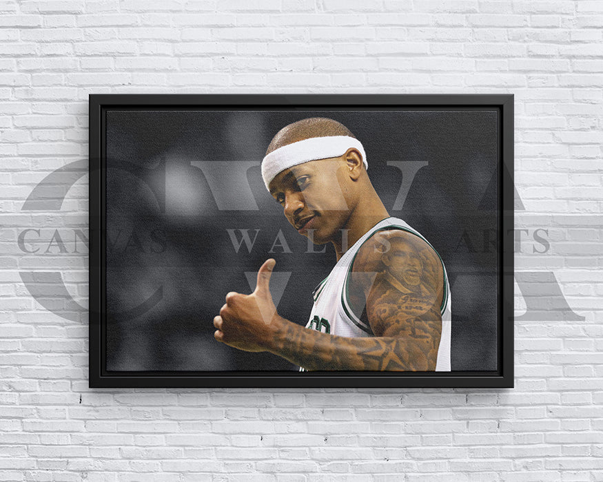 Isaiah Thomas Black & White Canvas Art Basketball Canvas Wall Art