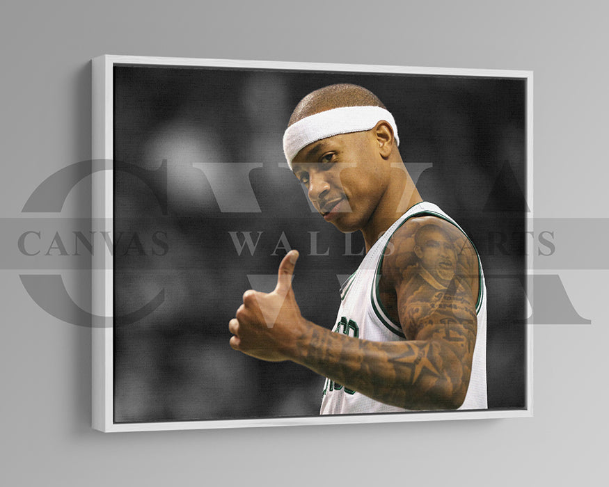 Isaiah Thomas Black & White Canvas Art Basketball Canvas Wall Art