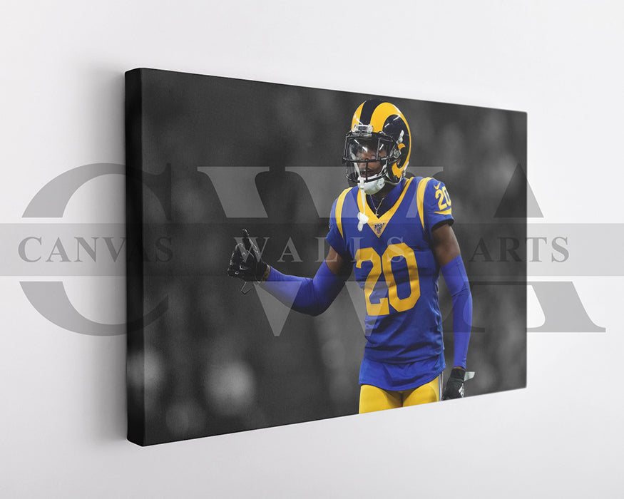 Jalen Ramsey Black & White Canvas Art American Football Canvas Wall Art