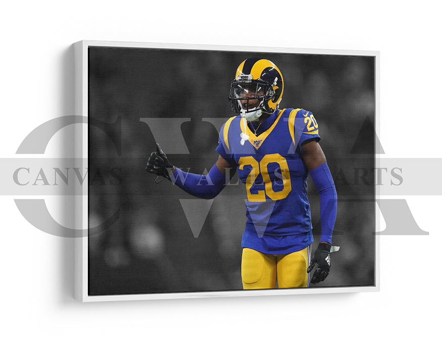 Jalen Ramsey Black & White Canvas Art American Football Canvas Wall Art