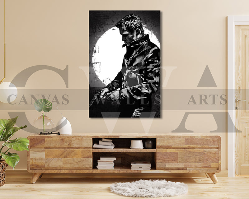 James Bond Canvas Wall Art Abstract Movie Poster