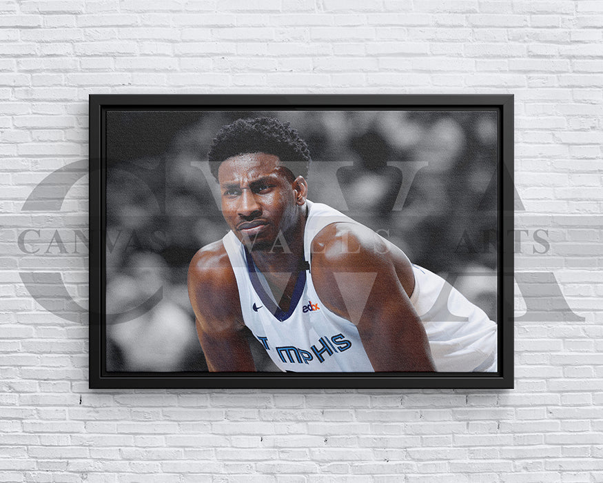 Jaren Jackson Jr. Black & White Canvas Art Basketball Canvas Wall Art