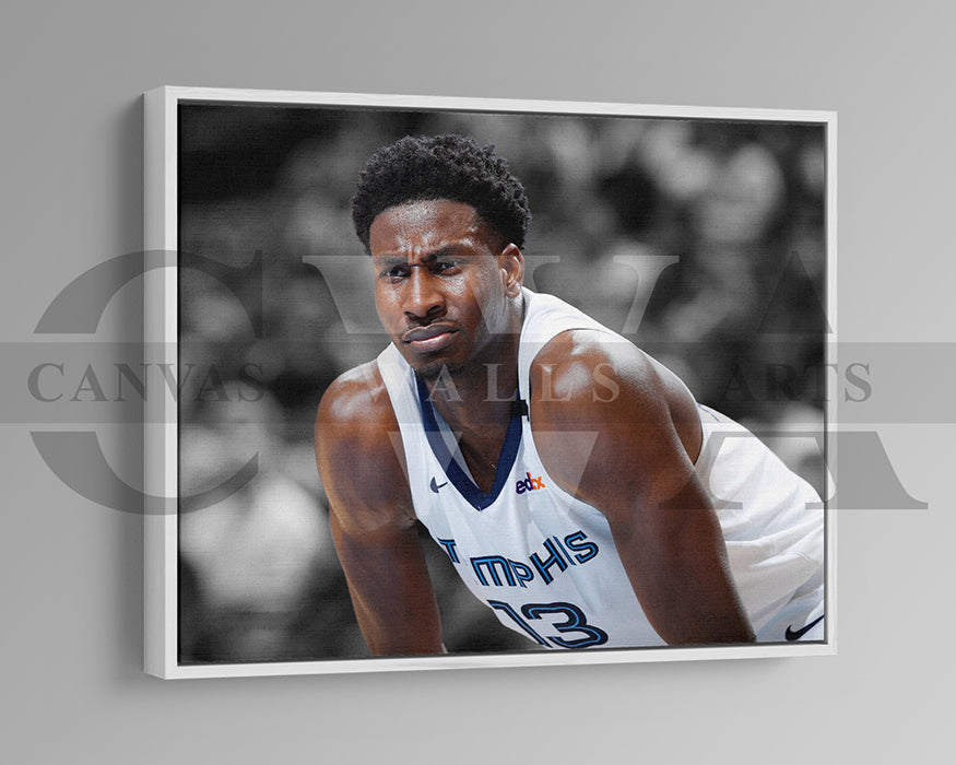 Jaren Jackson Jr. Black & White Canvas Art Basketball Canvas Wall Art
