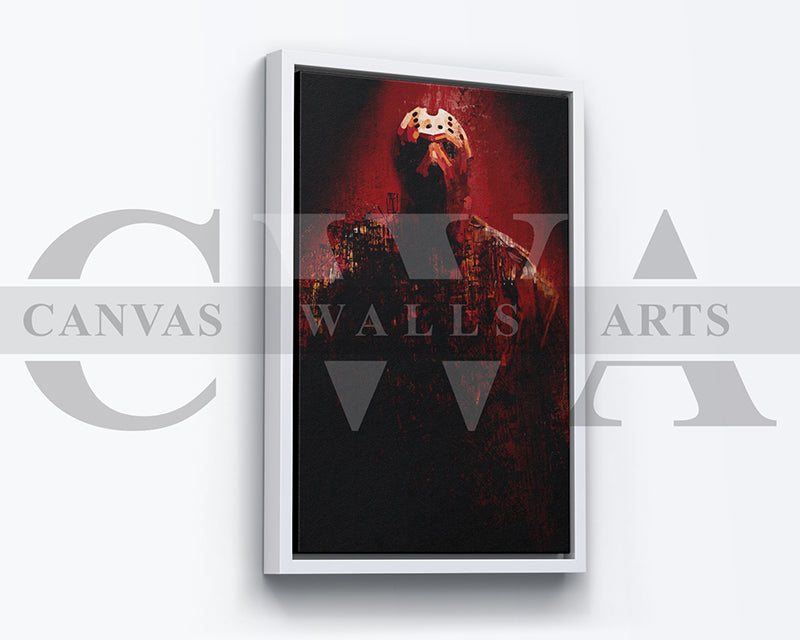 Jason Voorhees Canvas Wall Art Abstract Movie Poster
