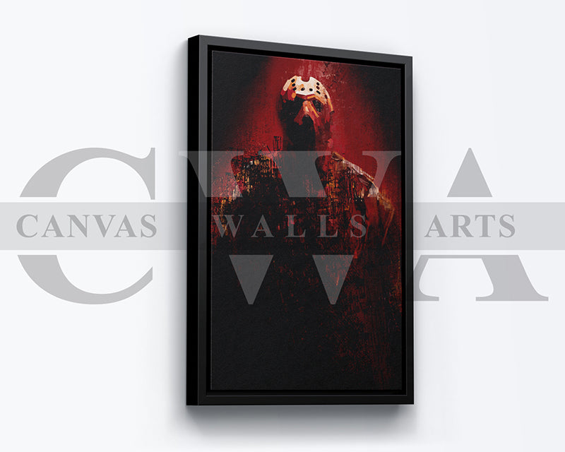 Jason Voorhees Canvas Wall Art Abstract Movie Poster