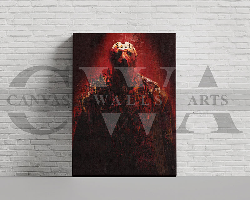 Jason Voorhees Canvas Wall Art Abstract Movie Poster
