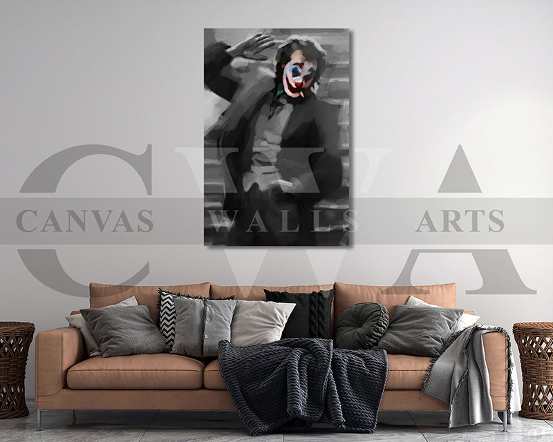 Jocker Canvas Wall Art Abstract Movie Poster