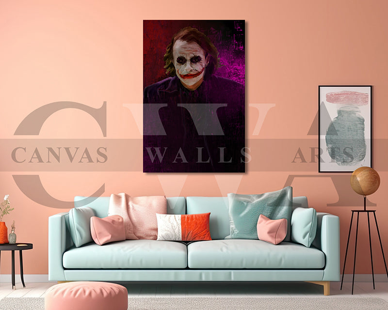 Jocker Canvas Wall Art Abstract Movie Poster