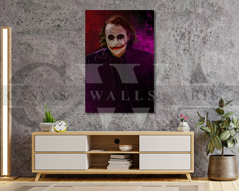 Jocker Canvas Wall Art Abstract Movie Poster