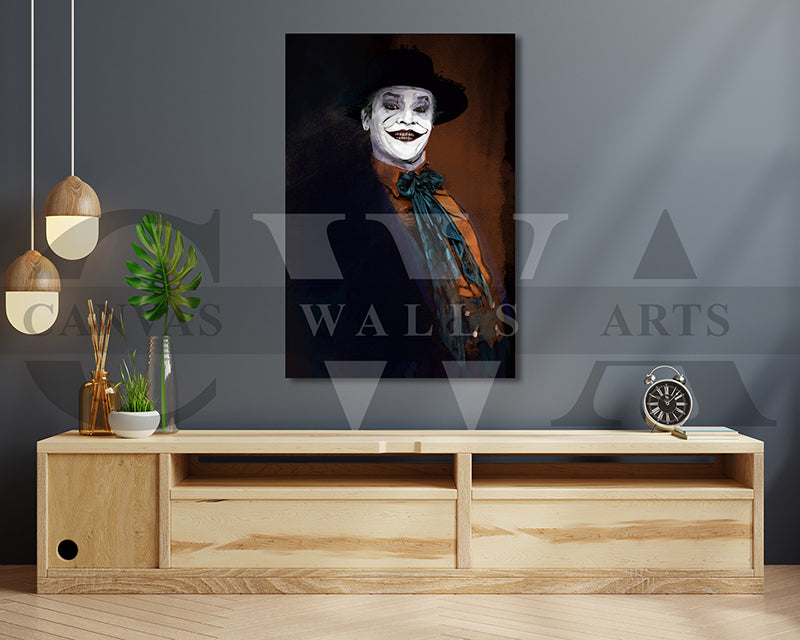 Jocker Canvas Wall Art Abstract Painting Movie Poster