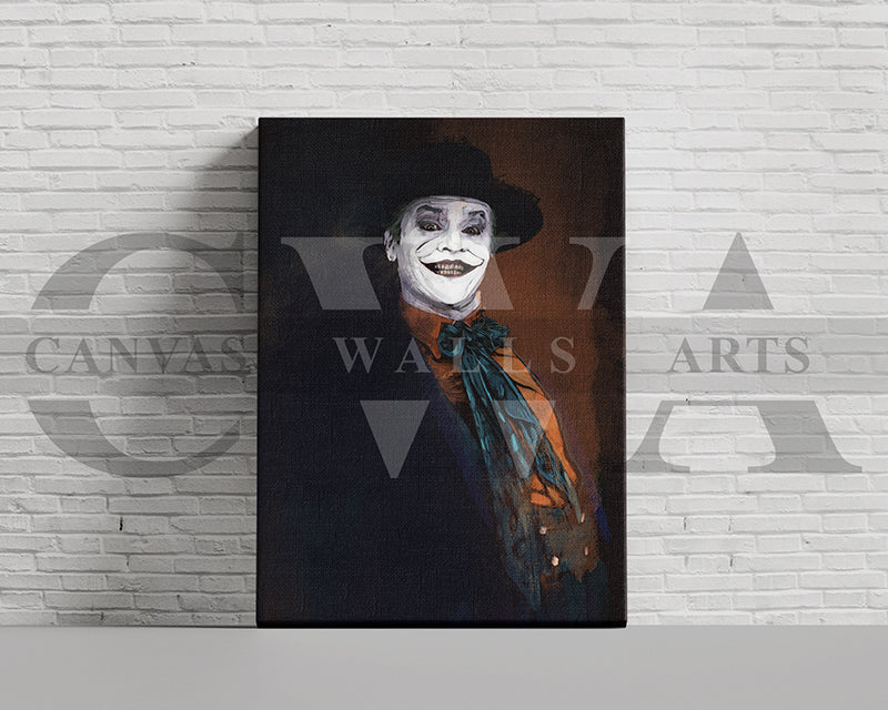 Jocker Canvas Wall Art Abstract Painting Movie Poster