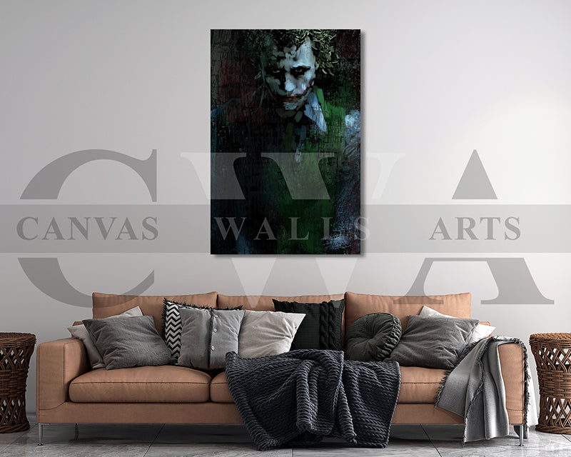 Jocker Canvas Wall Art Abstract Movie Poster