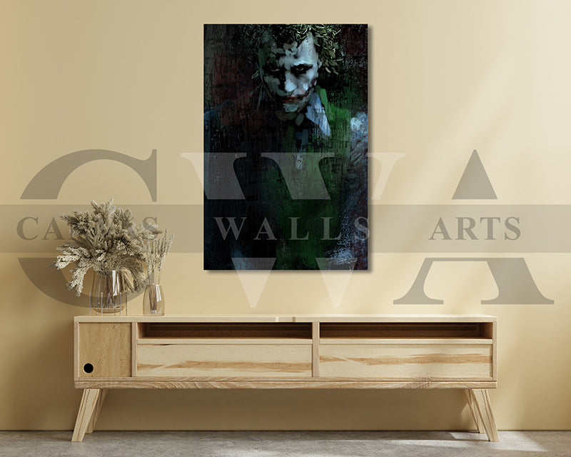Jocker Canvas Wall Art Abstract Movie Poster