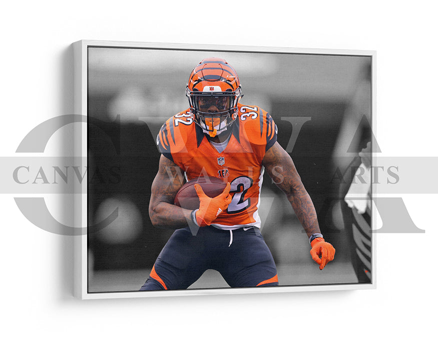 Joe Mixon Black & White Canvas Art American Football Canvas Wall