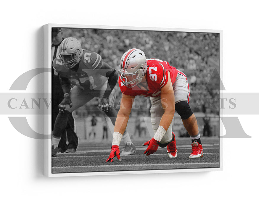 Joey Bosa Black & White Canvas Art American Football Canvas Wall