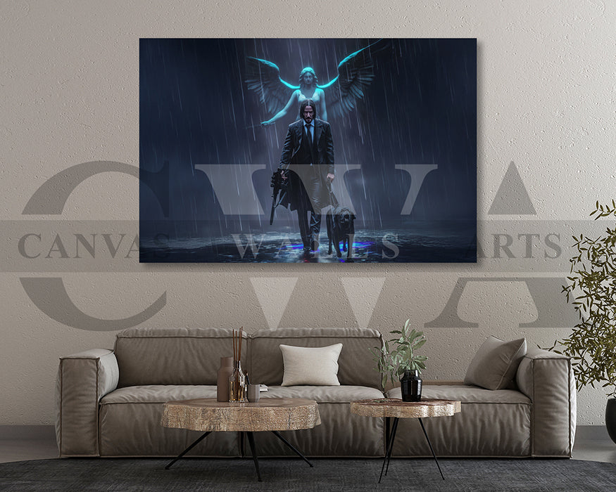 John Wick Canvas Wall Art Movie Poster Print