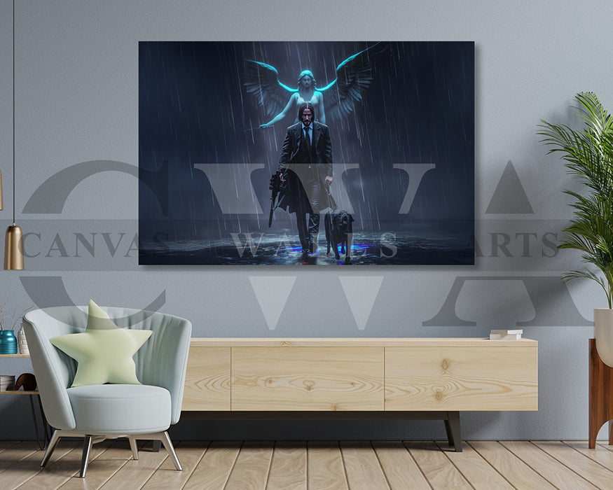 John Wick Canvas Wall Art Movie Poster Print