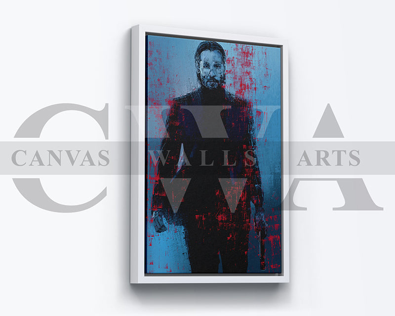 John Wick Canvas Wall Art Abstract Movie Poster