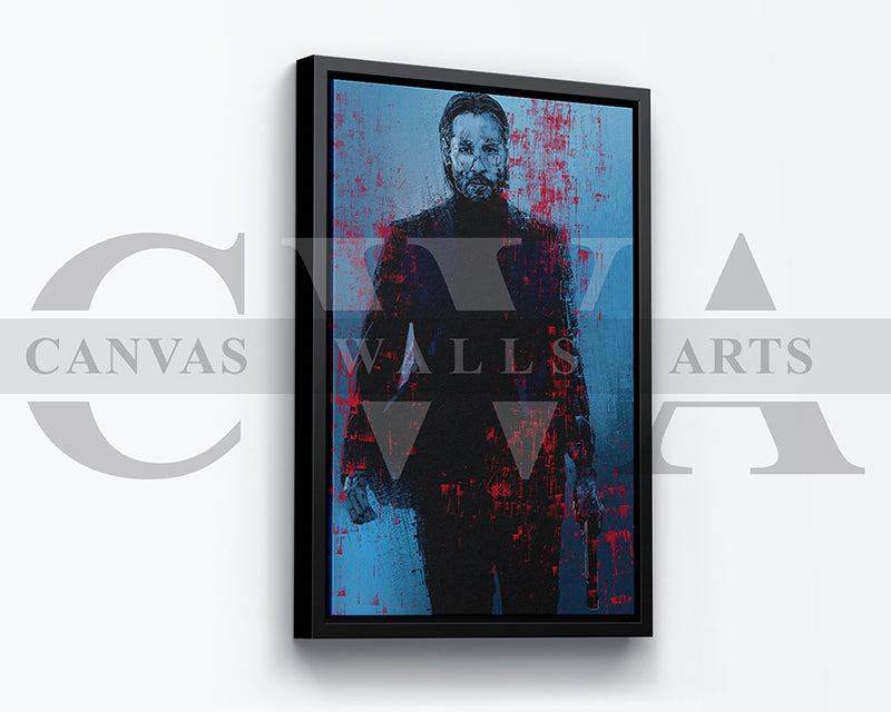 John Wick Canvas Wall Art Abstract Movie Poster