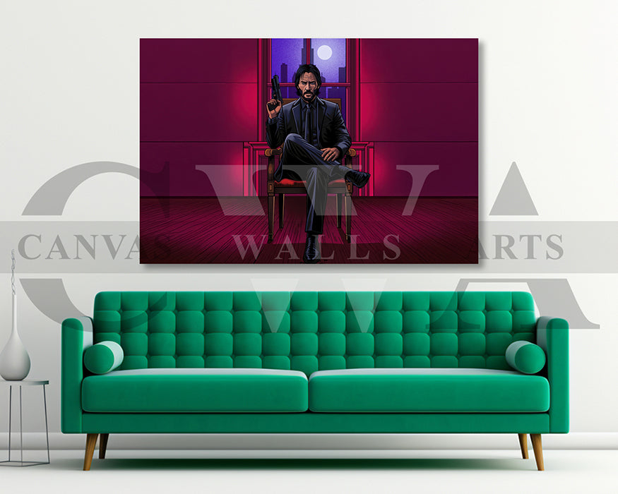 John Wick Canvas Wall Art