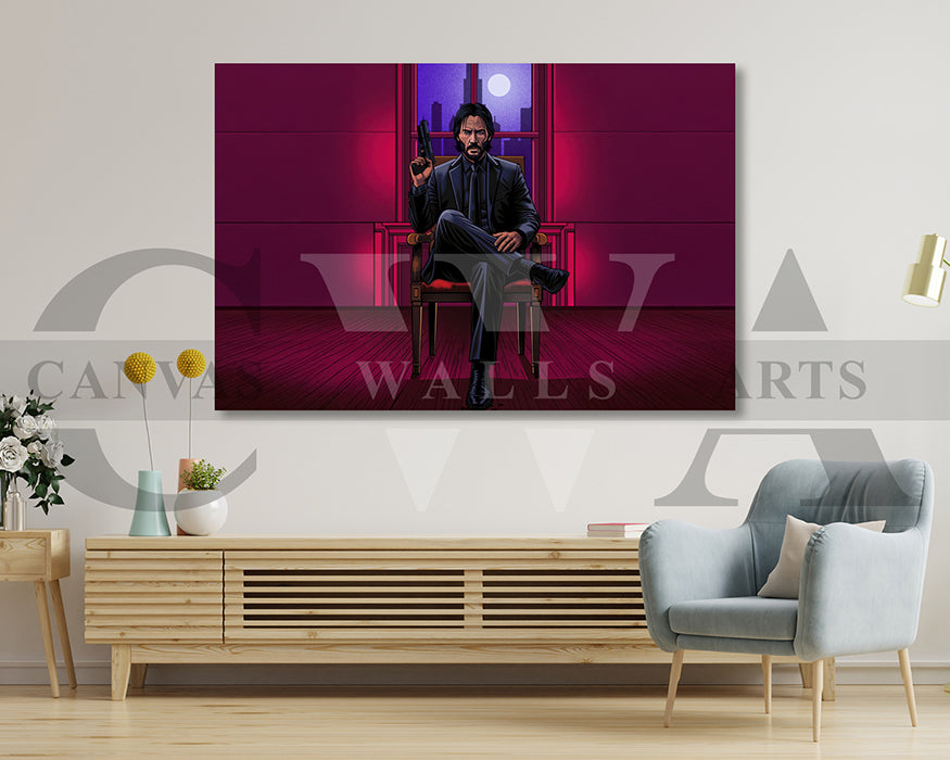 John Wick Canvas Wall Art