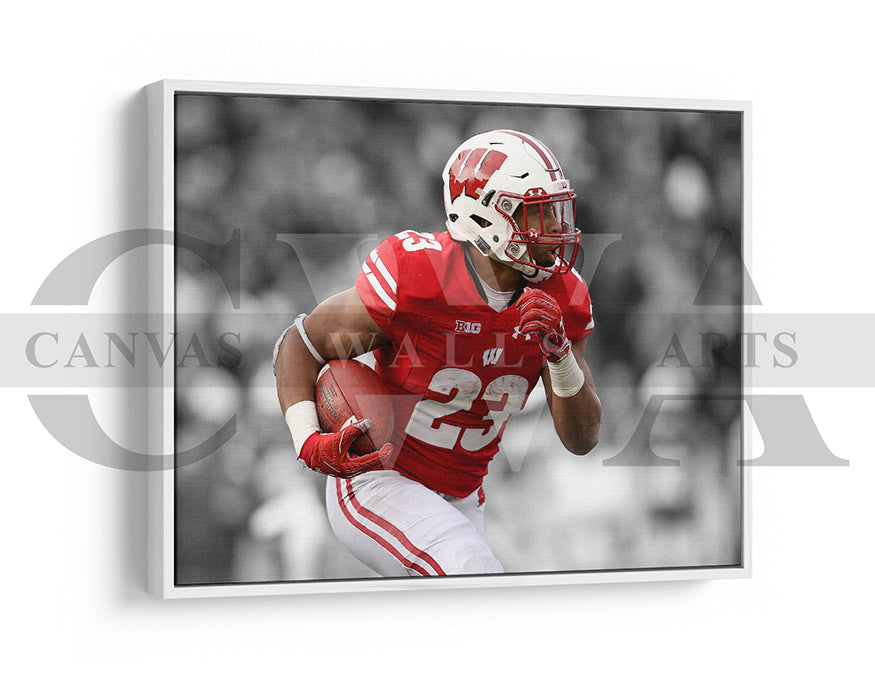 Jonathan Taylor Black & White Canvas Art American Football Canvas Wall Art