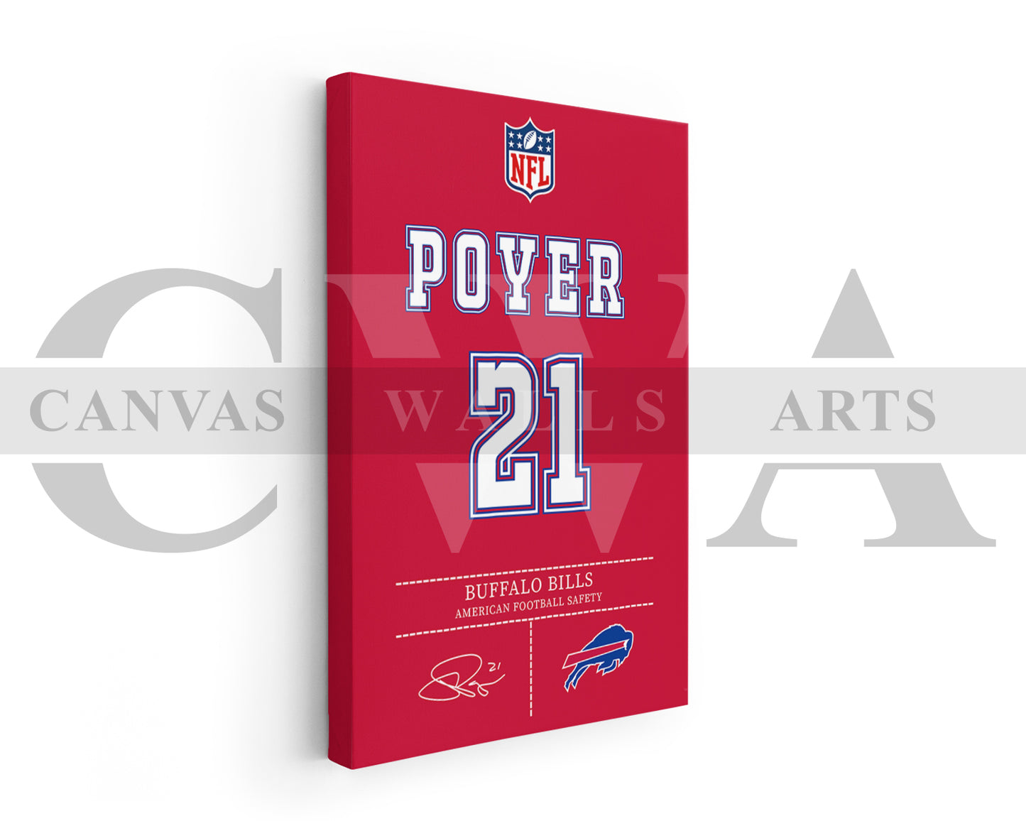 Jordan Poyer Jersey Canvas Wall Art NFL Jersey Poster Print Canvas Frame Ready To Hang