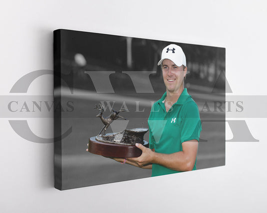 Jordan Spieth Black & White Canvas Art Golf Canvas Wall Art