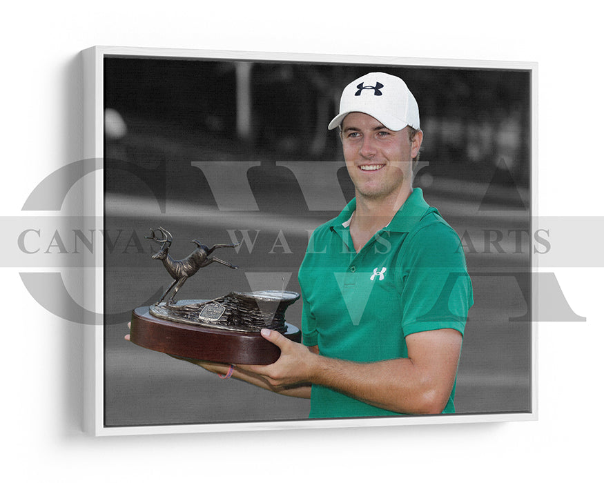 Jordan Spieth Black & White Canvas Art Golf Canvas Wall Art