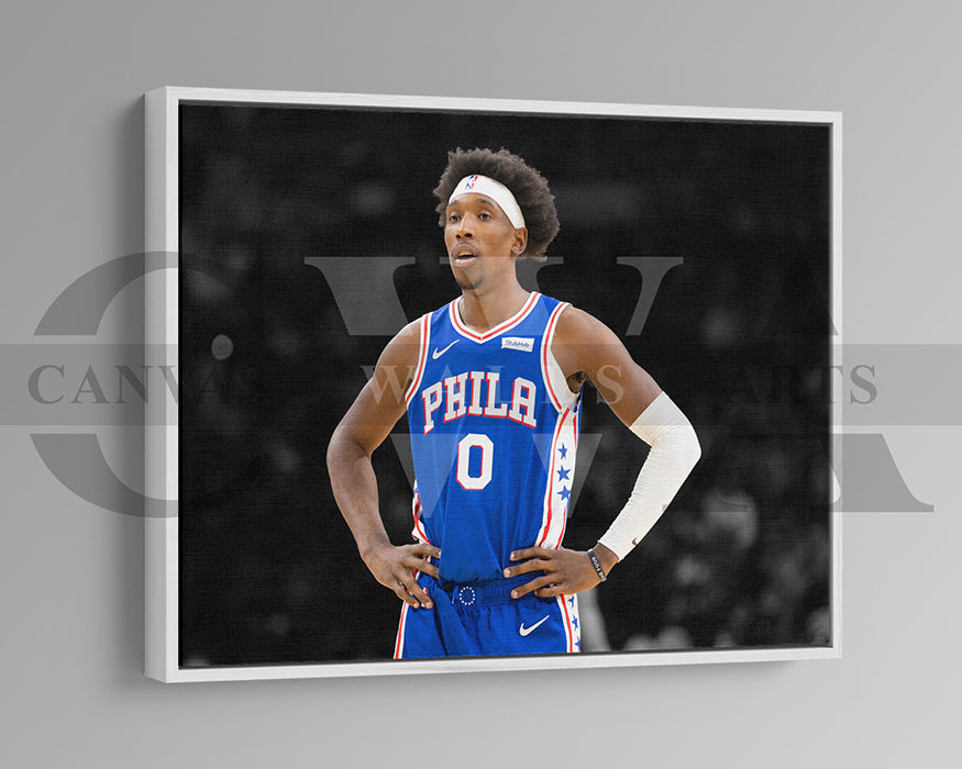 Josh Richardson Black & White Canvas Art Basketball Canvas Wall Art