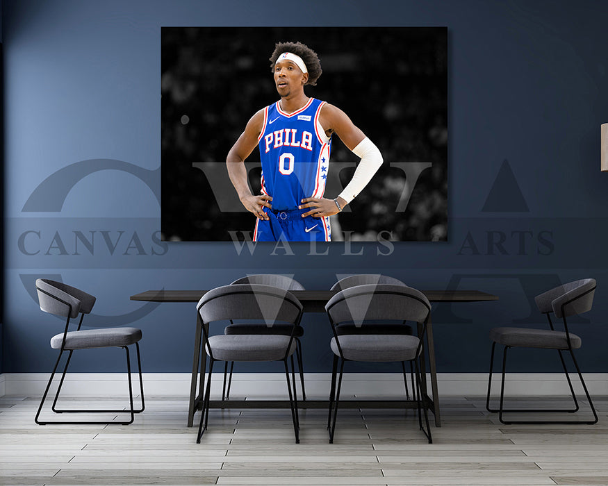 Josh Richardson Black & White Canvas Art Basketball Canvas Wall Art