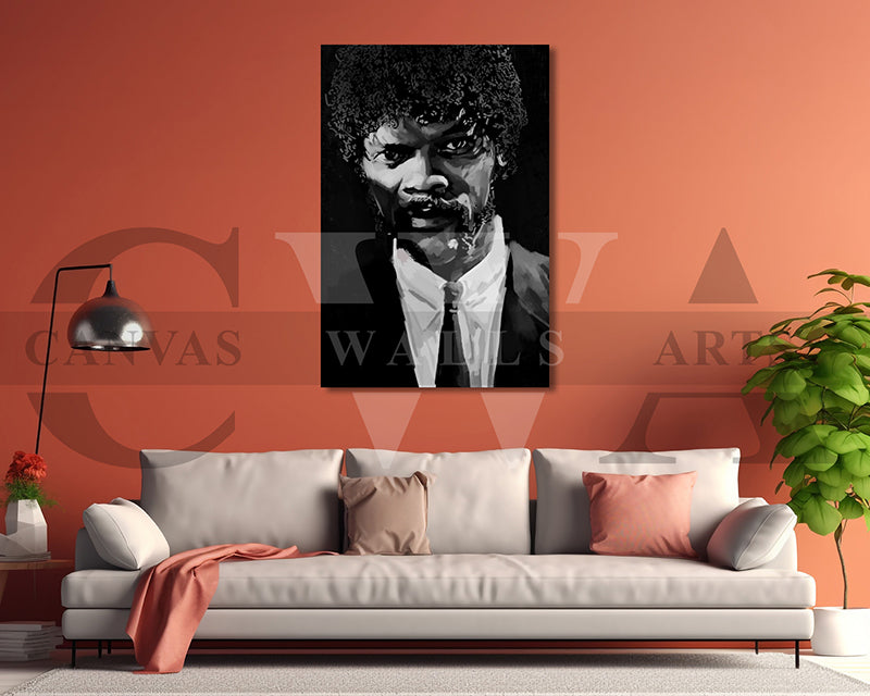 Jules Winnfield Canvas Wall Art Abstract Movie Poster