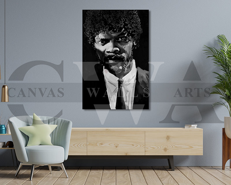 Jules Winnfield Canvas Wall Art Abstract Movie Poster