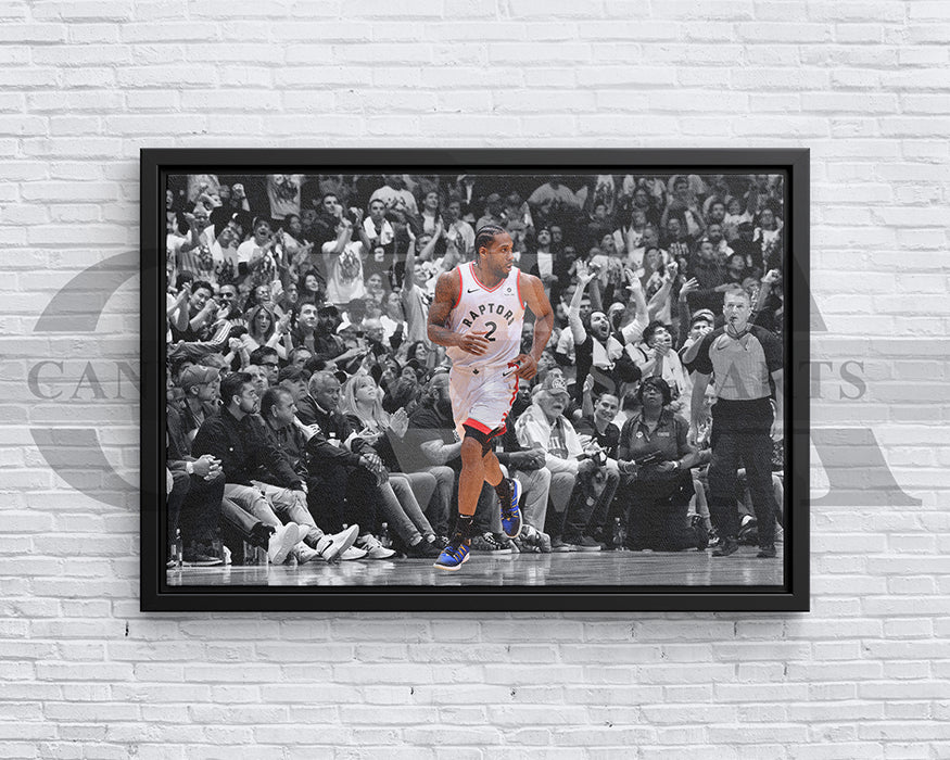 Kawhi Leonard Black & White Canvas Art Basketball Canvas Wall Art
