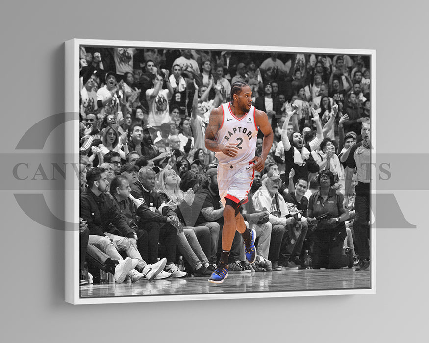 Kawhi Leonard Black & White Canvas Art Basketball Canvas Wall Art