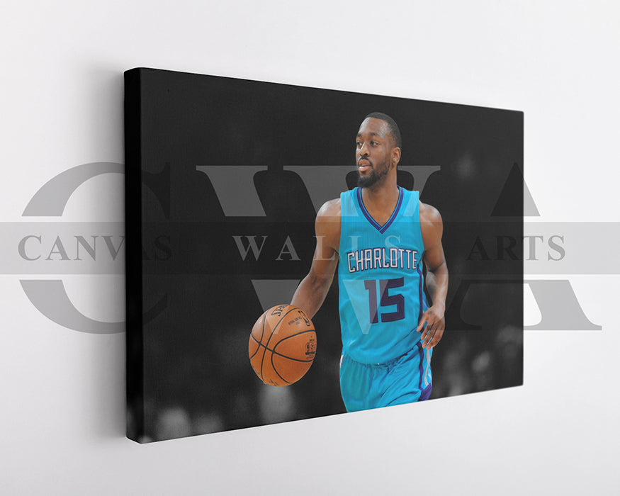 Kemba Walker Black & White Canvas Art Basketball Canvas Wall Art