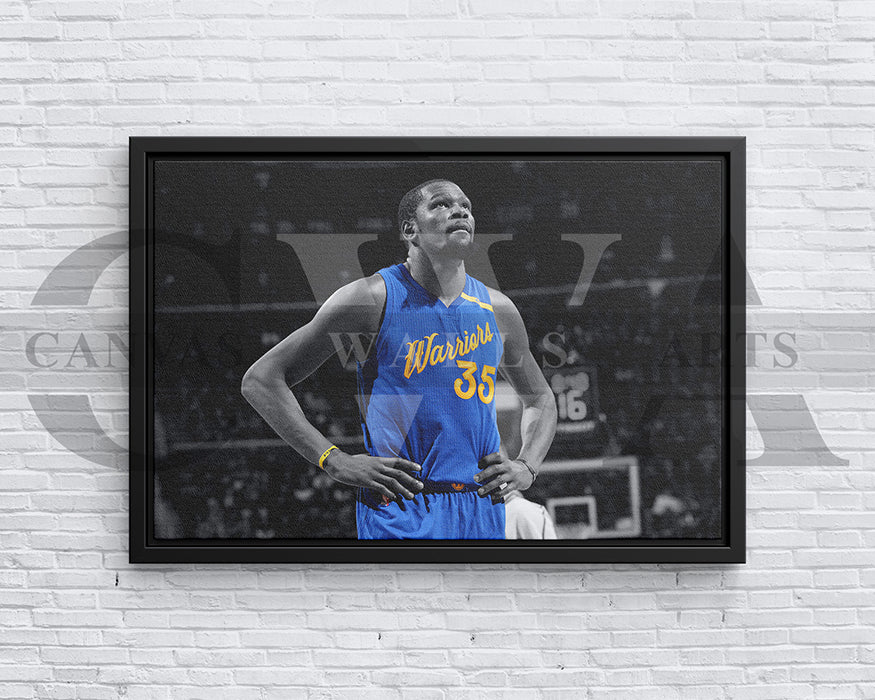 Kevin Durant Black & White Canvas Art Basketball Canvas Wall Art