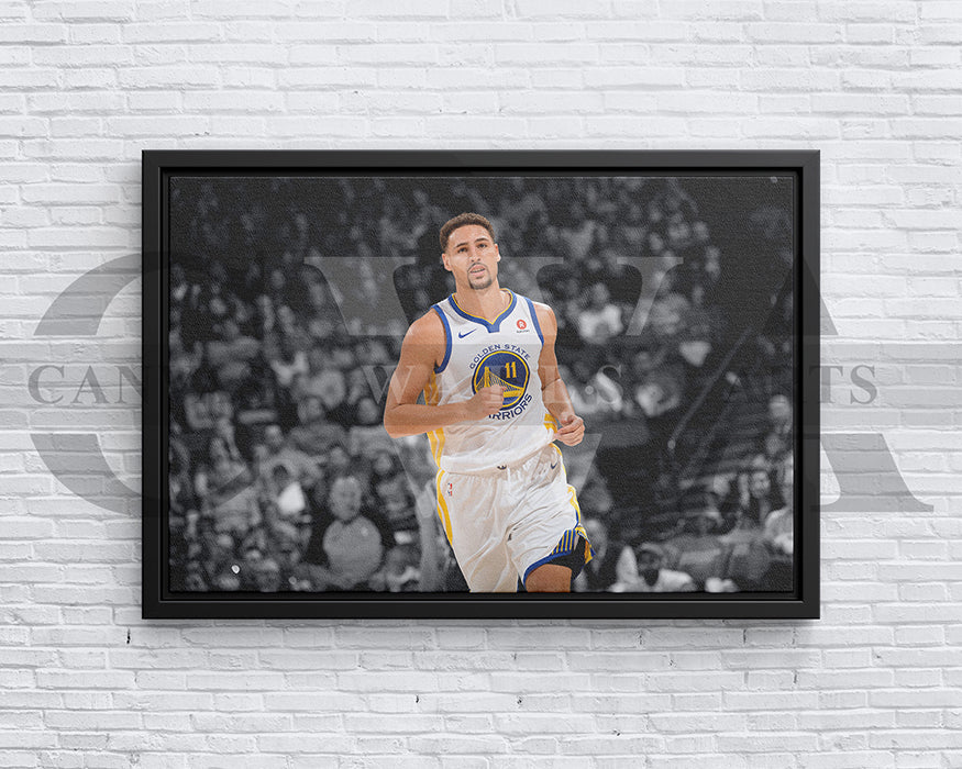 Klay Thompson Black & White Canvas Art Basketball Canvas Wall Art