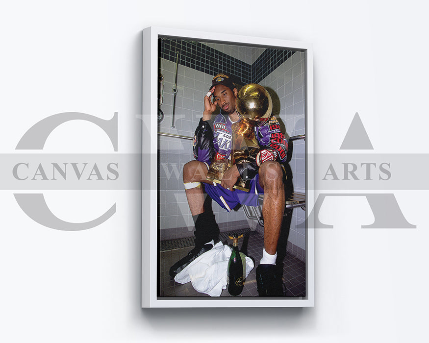 Kobe Bryant Trophy Canvas Wall Art
