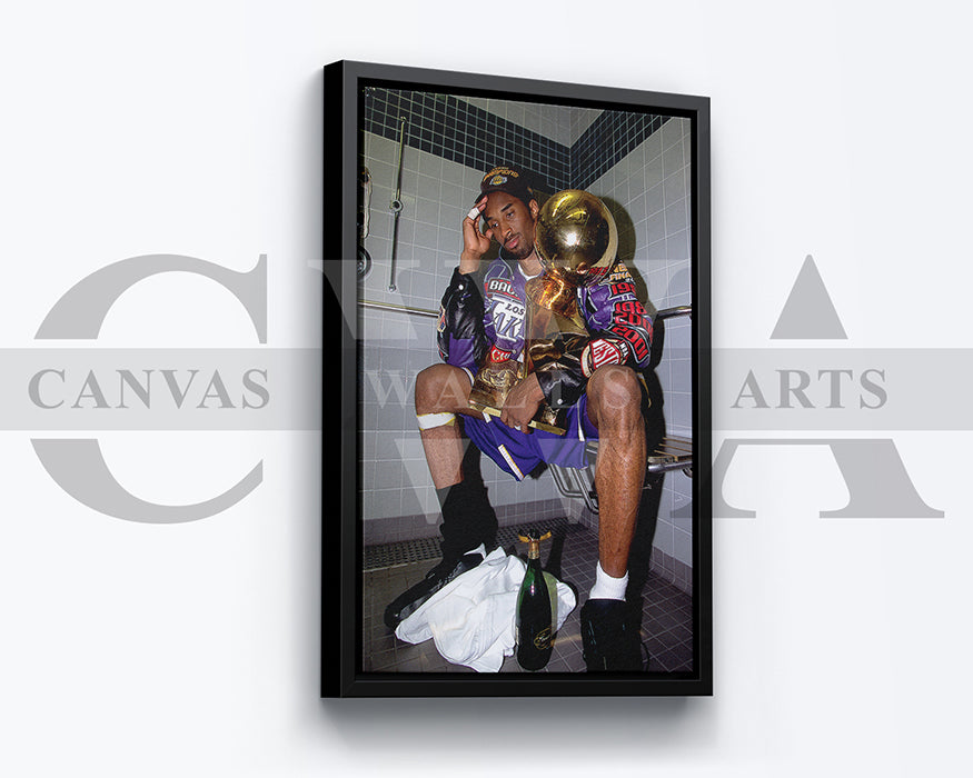 Kobe Bryant Trophy Canvas Wall Art