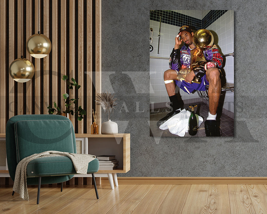 Kobe Bryant Trophy Canvas Wall Art