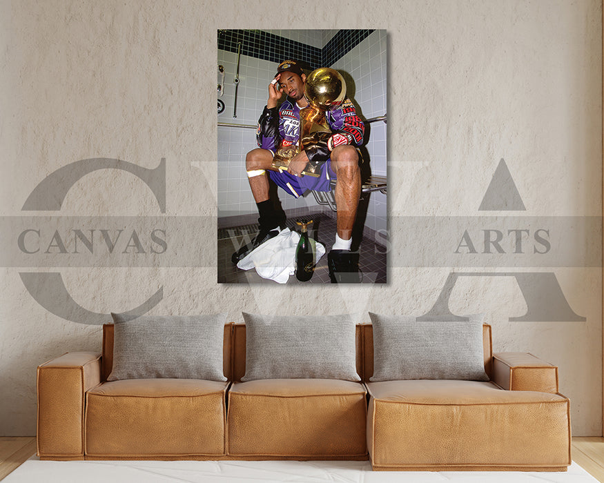 Kobe Bryant Trophy Canvas Wall Art