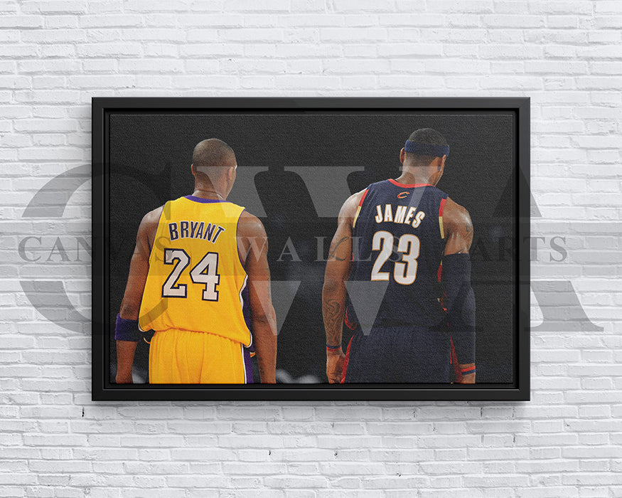 LeBron James Black & White Canvas Art Basketball Canvas Wall Art