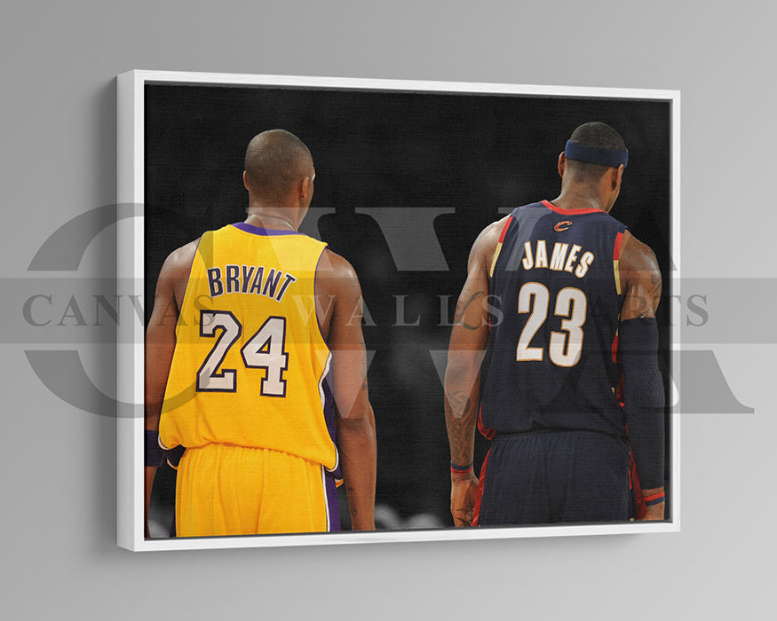 LeBron James Black & White Canvas Art Basketball Canvas Wall Art